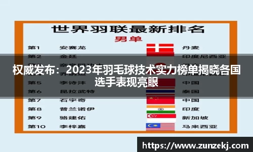 权威发布：2023年羽毛球技术实力榜单揭晓各国选手表现亮眼