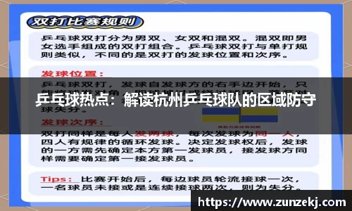 乒乓球热点：解读杭州乒乓球队的区域防守