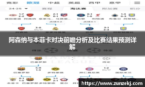 阿森纳与本菲卡对决前瞻分析及比赛结果预测详解